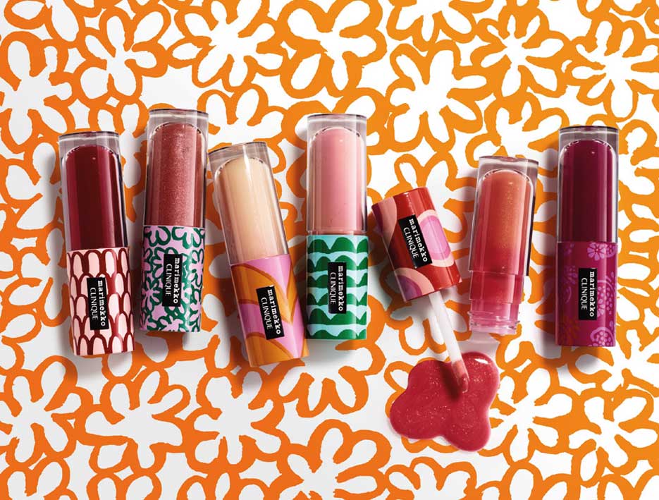 The limited Marimekko for Clinique lipstick collection fascinates with a bold coloured packaging range. 